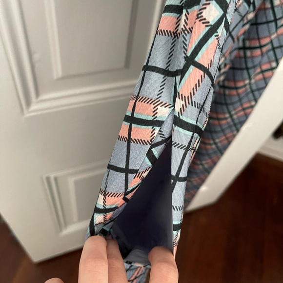 NWT Gal Meets Glam Blue Plaid Maxi Dress - Picture 3 of 8